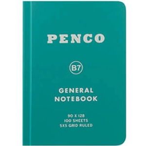 Hightide Penco Grid Ruled General B7 Small Notebook in Green
