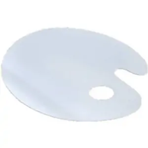 Jakar Large Oval Flat White Plastic Palette