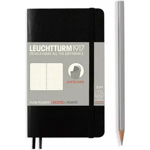 Leuchtturm1917 Softcover Pocket Dotted Notebook - Black