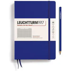 Leuchtturm1917 Hardcover A5 Medium Notebook - Squared - Ink