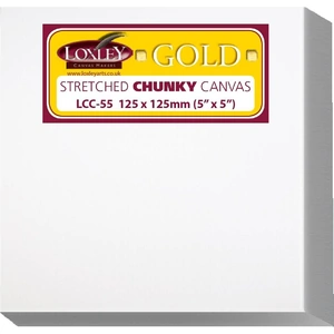 Loxley Gold Chunky Triple Primed Cotton Stretched Canvas 5inch x 5inch (Box of 10)