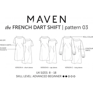 Maven Patterns Paper Sewing Pattern French Dart Dress