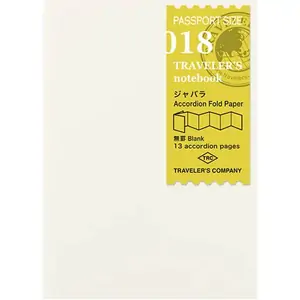 Midori Traveler's Notebook Passport Size Refill Accordion Fold Paper