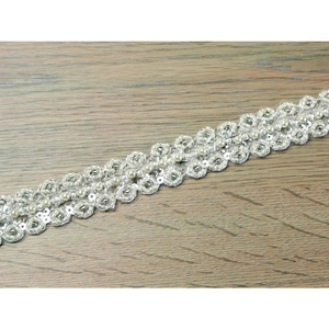 Minerva Crafts Pearl Beaded Lace Trim Ivory