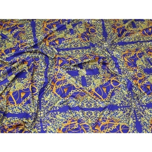 Minerva Crafts Satin ITY Silky Stretch Knit Fabric Purple & Gold