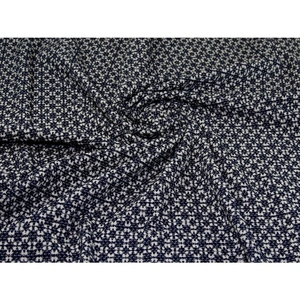 Minerva Crafts Textured Stretch Knit Fabric Navy & Cream