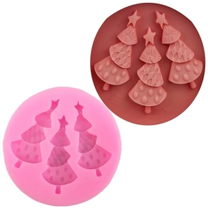 Printable Heaven Small Silicone Mould - Funky Christmas Tree Trio