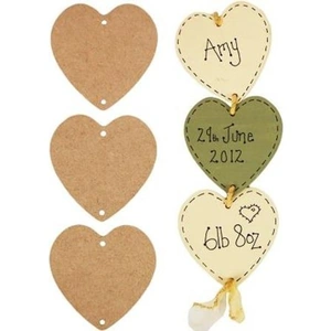 Pronty Set of 3 Hanging Hearts - Two holes