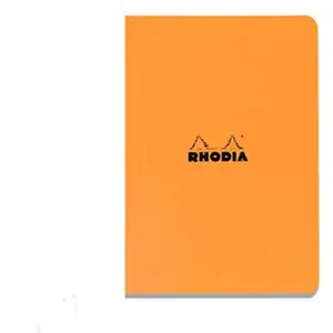 Rhodia Classic Stapled Graph Notebook 7.5x12cm Orange
