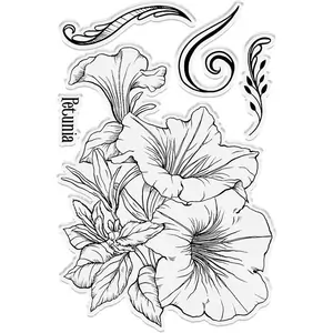 Sheena Douglass Botanical Blooms Photopolymer Stamp - Pretty Petunias