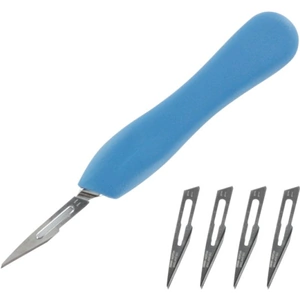 Shesto Plastic Scalpel Handle with 5 x No.11 Blades - Plastic Scalpel Handle With 5 X No.11 Blades - PKN5002/11