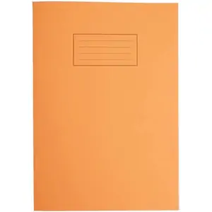 Silvine Exercise Book A4 80pg 5mm Squared 75gsm Orange