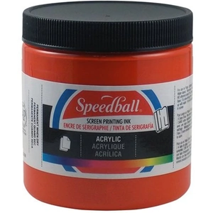 Speedball Permanent Acrylic Screen Printing Ink 8oz Medium Red