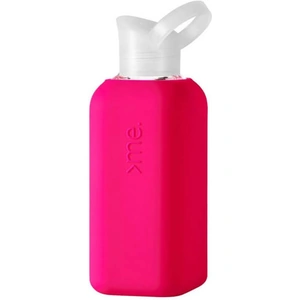 Squireme Reusable Glass Water Bottle - Pink