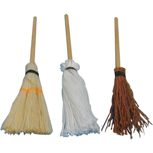 Streets Ahead Assorted Broomsticks x 3 for 12th Scale Dolls House