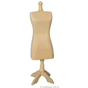 Streets Ahead Bare Wood Dressmakers Dummy for 12th Scale Dolls House