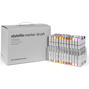 Stylefile 72 Alcohol Based Brush Markers - Set A