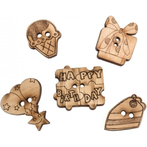 Trimits Birthday Wooden Buttons