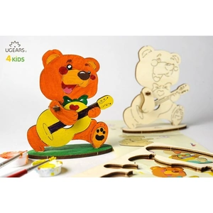 UGears 3D Colouring Bear-Cub Wooden Model Kit