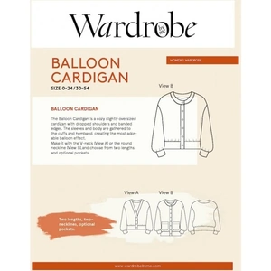 Wardrobe By Me Sewing Pattern Balloon Cardigan